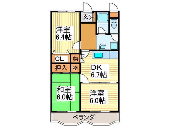 アルザス石切の物件間取画像